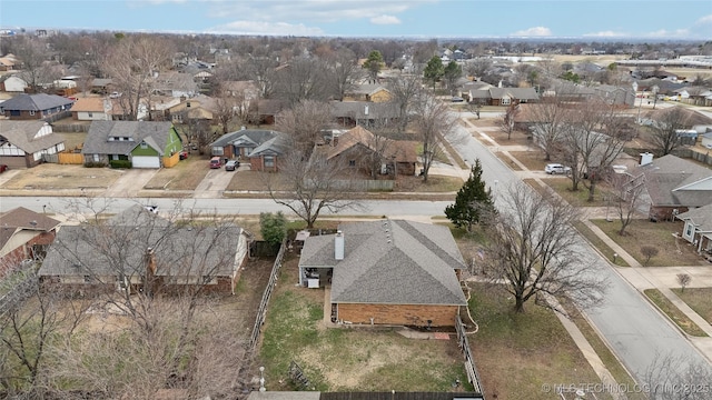 aerial view with a residential view