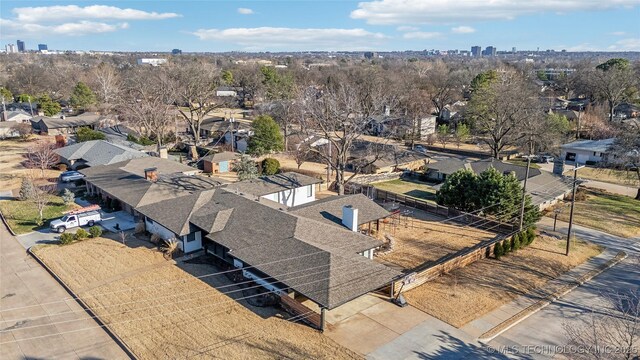 2808 E 37th Pl, Tulsa, OK 74105 - aerial perspective of suburban area featuring a tree filled landscape