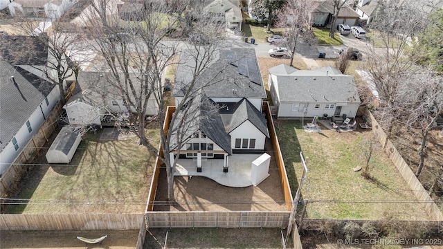 bird's eye view featuring a residential view