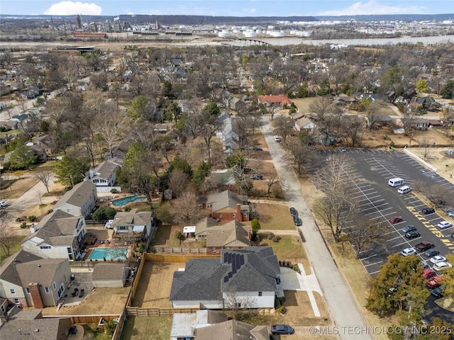 drone / aerial view featuring a residential view