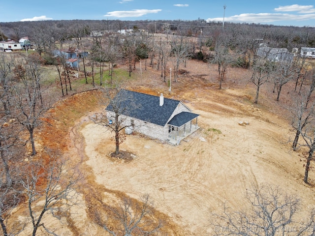 7890 N Oak Dr, Beggs, OK 74421 - drone / aerial view featuring a rural view