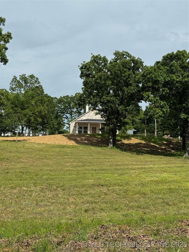 7890 N Oak Dr, Beggs, OK 74421 - view of yard