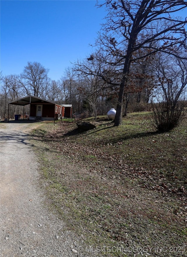 view of road with driveway