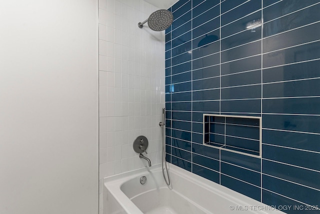 bathroom featuring bathing tub / shower combination