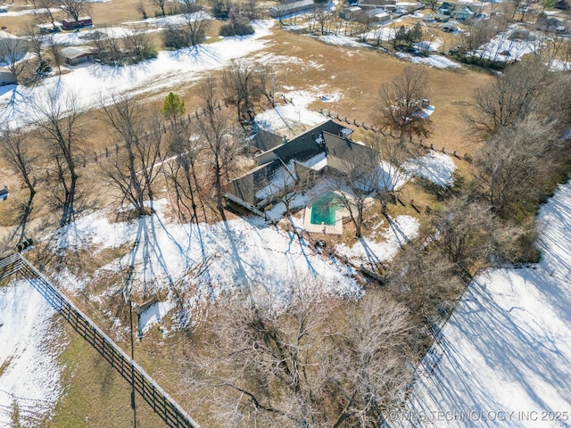 view of snowy aerial view