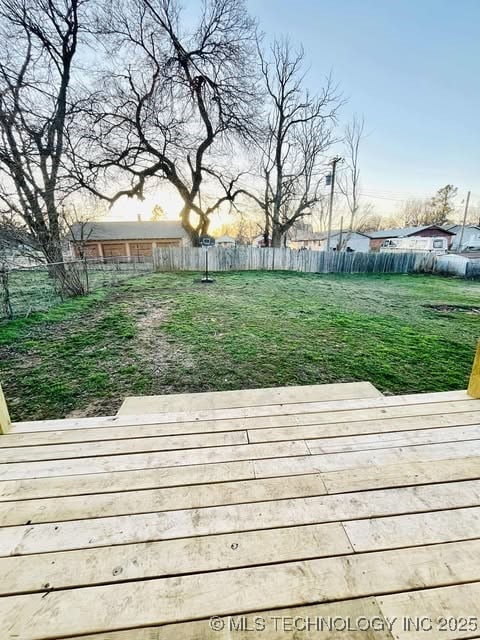 wooden deck with fence