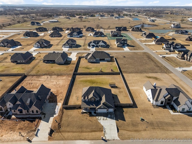 drone / aerial view with a residential view