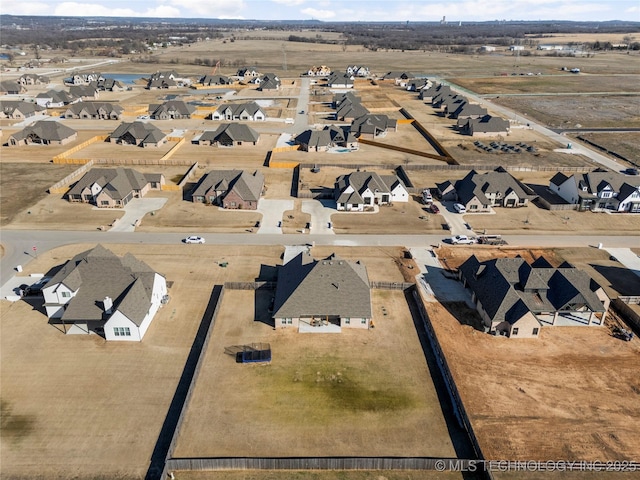 drone / aerial view with a residential view