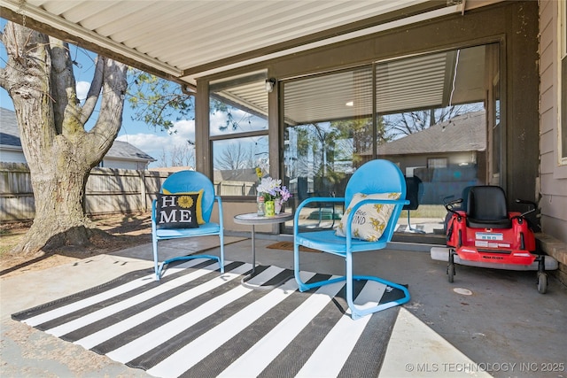 view of patio / terrace with fence