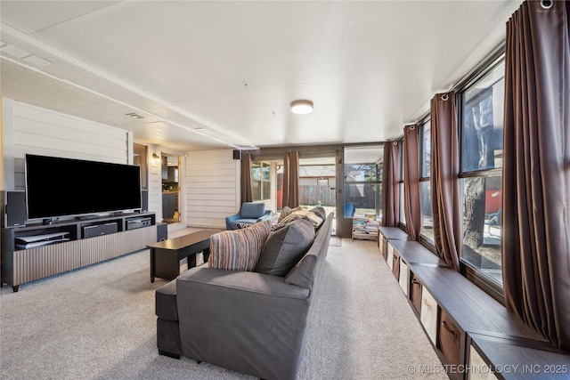 view of carpeted living room