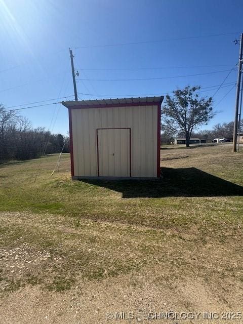 view of shed