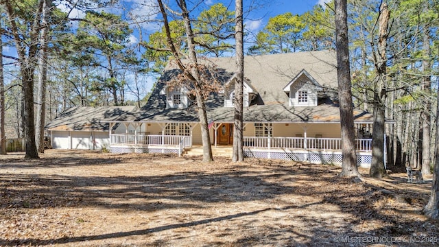 view of front facade featuring covered porch