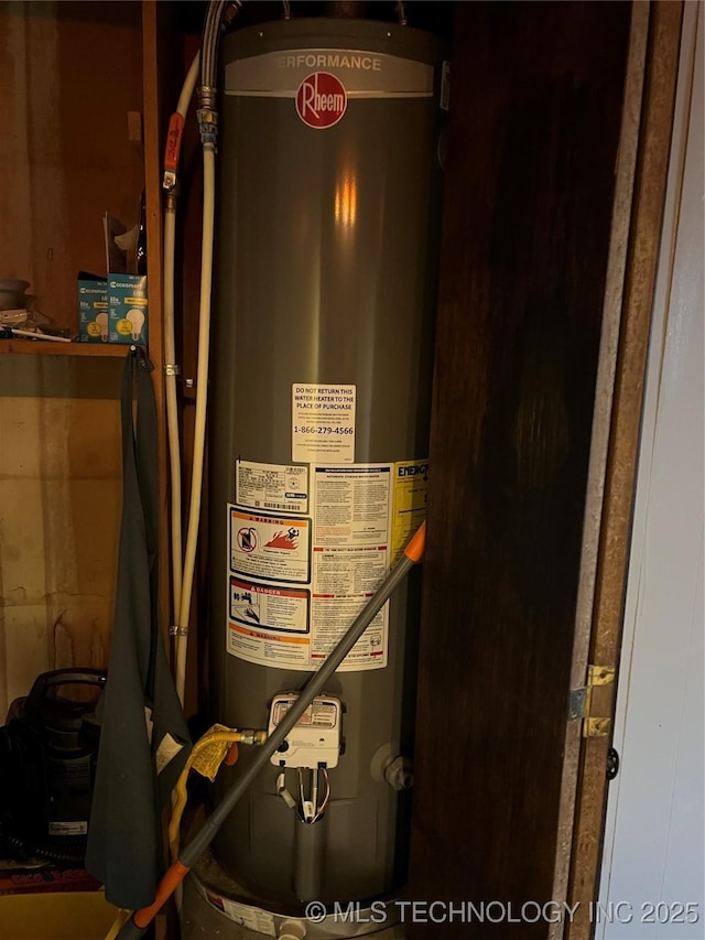 utilities featuring gas water heater