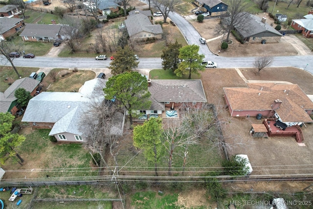 aerial view featuring a residential view