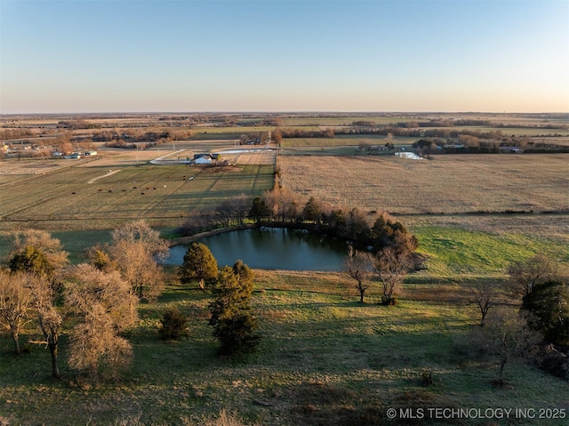 49721 E 95th Rd, Miami, OK 74354 - bird's eye view with a rural view and a water view