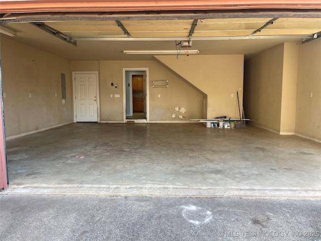 garage featuring electric panel