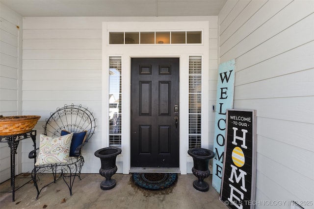 view of doorway to property