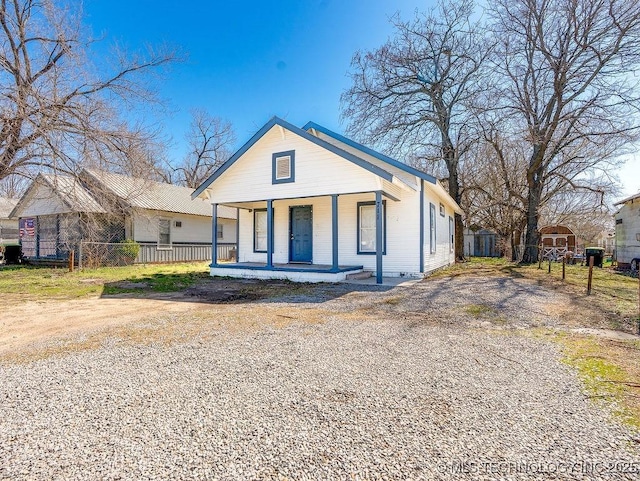 view of front of home with a porch