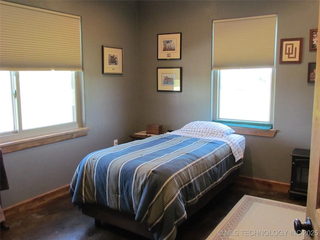 bedroom with baseboards