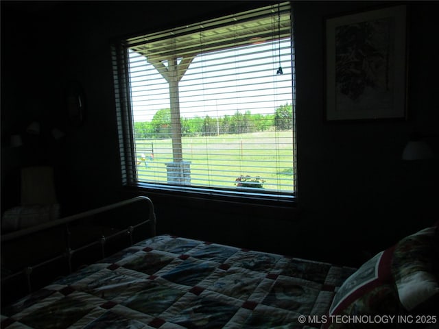 bedroom with multiple windows