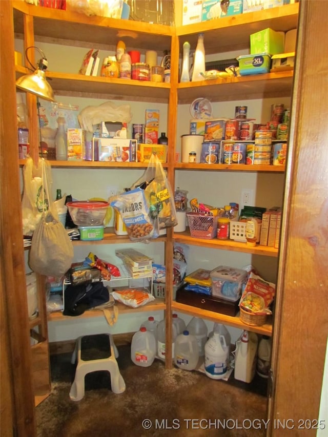 view of pantry