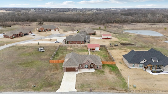 aerial view featuring a rural view