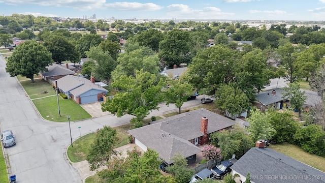 drone / aerial view with a residential view