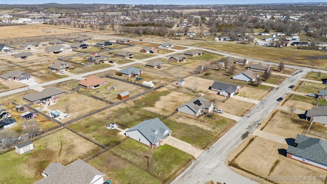 aerial view featuring a residential view