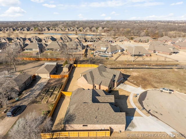 birds eye view of property featuring a residential view