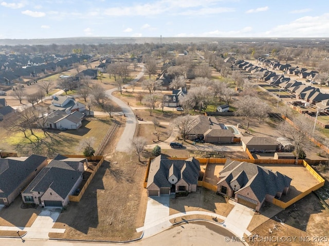 drone / aerial view featuring a residential view