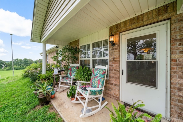 view of patio / terrace featuring covered porch