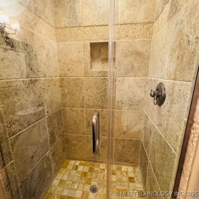 room details featuring a stall shower