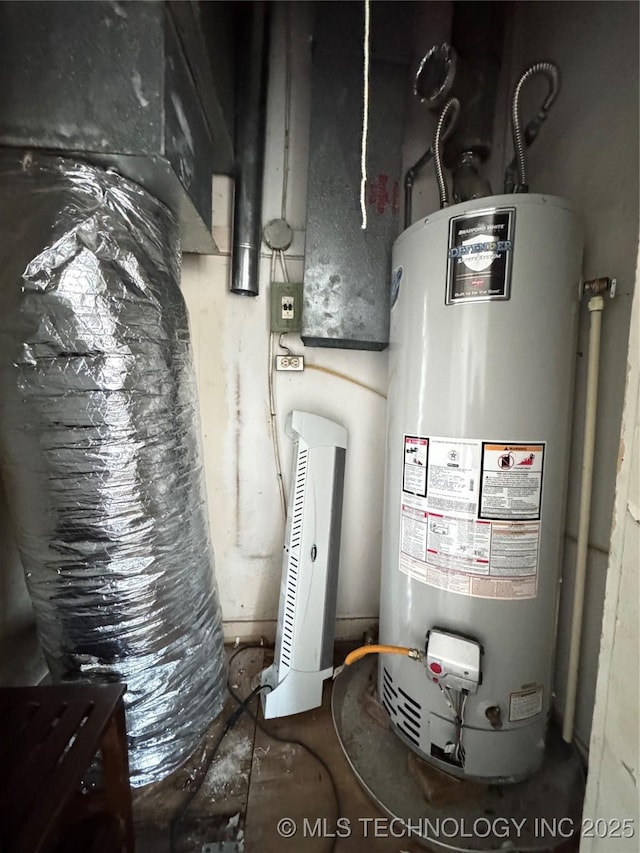 utilities featuring gas water heater