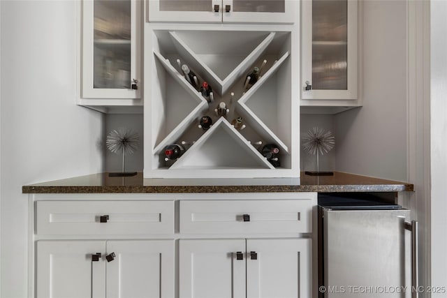 wine room featuring wine cooler