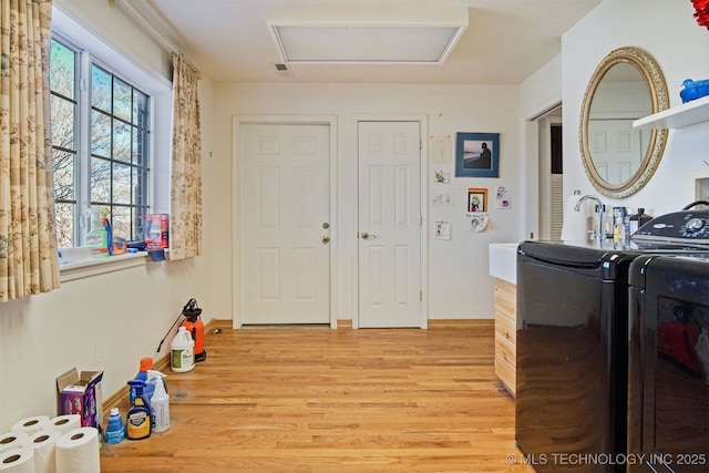 interior space featuring light wood finished floors