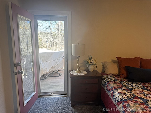 view of carpeted bedroom