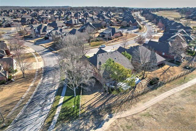 aerial view featuring a residential view