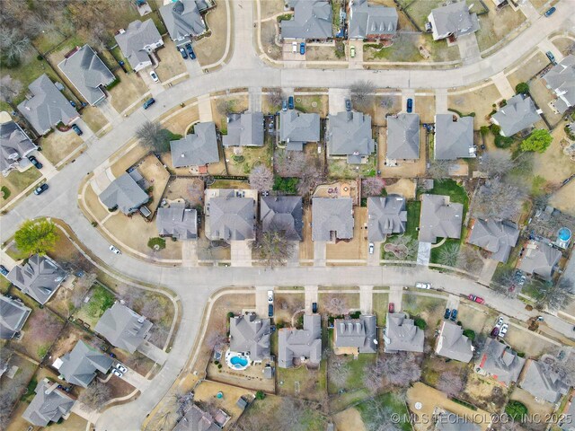 bird's eye view featuring a residential view