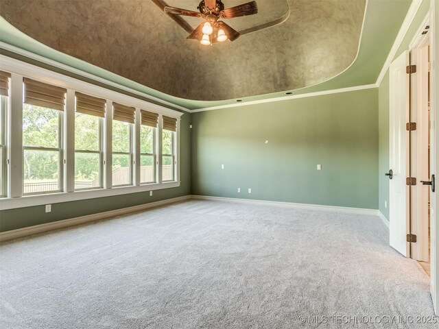 12491 S 105th Ave E, Bixby, OK 74008 - empty room with carpet floors, a ceiling fan, and baseboards
