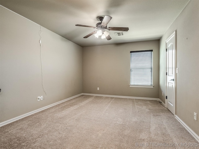 12491 S 105th Ave E, Bixby, OK 74008 - carpeted spare room featuring ceiling fan and baseboards