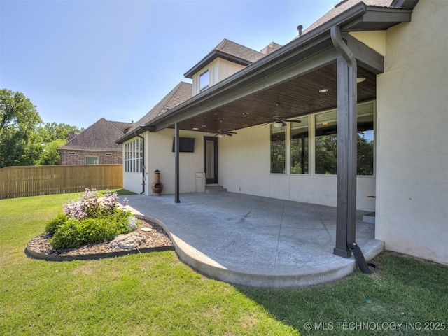 12491 S 105th Ave E, Bixby, OK 74008 - view of patio / terrace featuring a ceiling fan