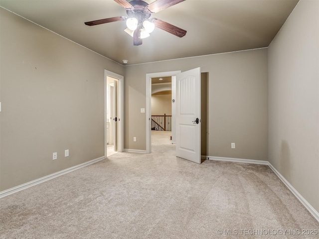12491 S 105th Ave E, Bixby, OK 74008 - empty room with light carpet, ceiling fan, and baseboards