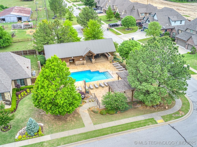 12491 S 105th Ave E, Bixby, OK 74008 - view of pool with a residential view and a patio