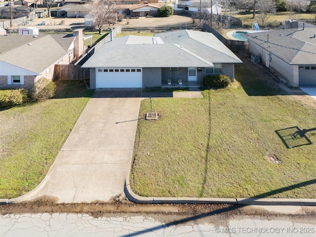 aerial view featuring a residential view