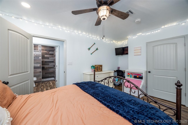 1522 Burney Cemetary, Calera, OK 74730 - bedroom with wood finished floors and visible vents