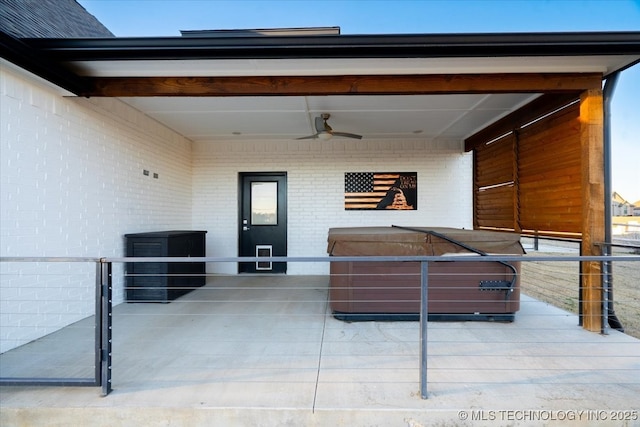 view of patio / terrace with ceiling fan