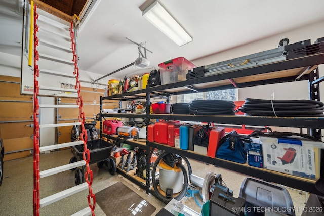 storage area with a garage