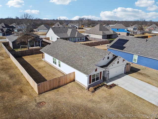 drone / aerial view featuring a residential view