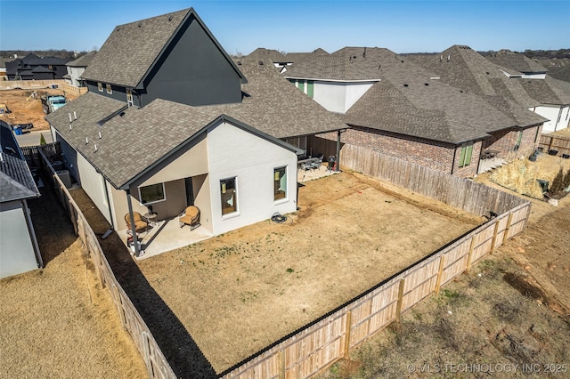 aerial view featuring a residential view