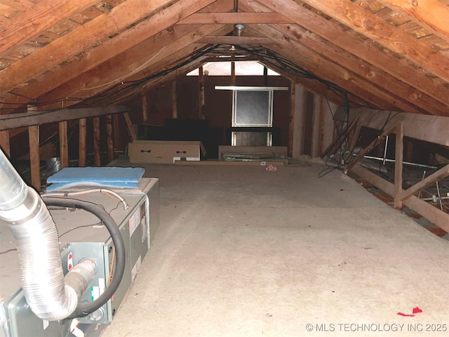 view of attic